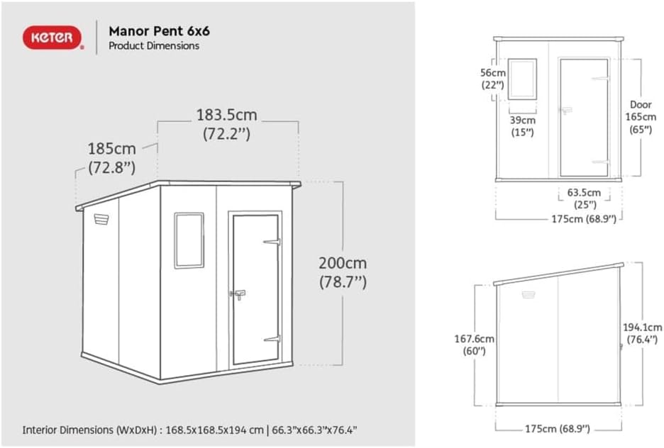 Aerovix™ | 6x4ft Resin Outdoor Storage Shed — Bikes, Tools & Garden Storage