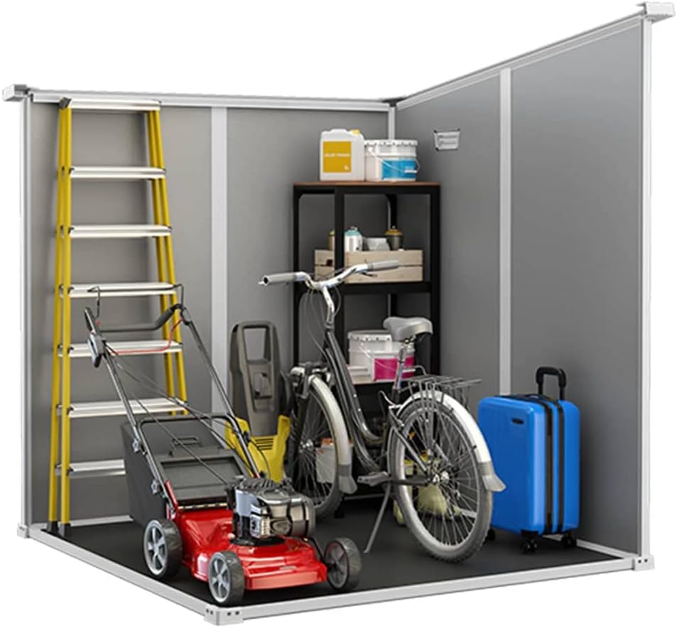 Aerovix™ | 6x4ft Resin Outdoor Storage Shed — Bikes, Tools & Garden Storage