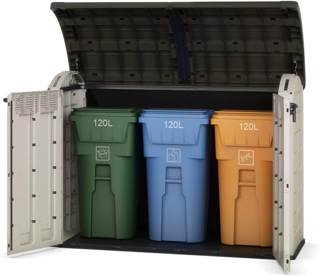 Aerovix™ | 2000L Resin Outdoor Storage Shed — Extra Large Garden Storage Box