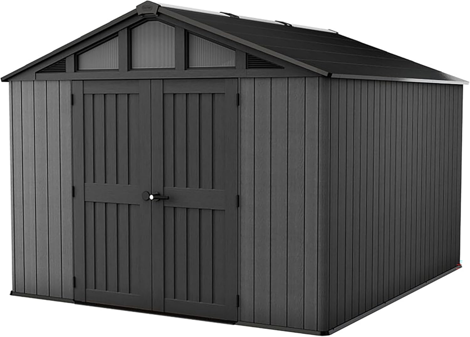 Aerovix™ | 10x15ft Stronghold Outdoor Storage Shed — Wood-Effect, Weatherproof & Steel-Reinforced