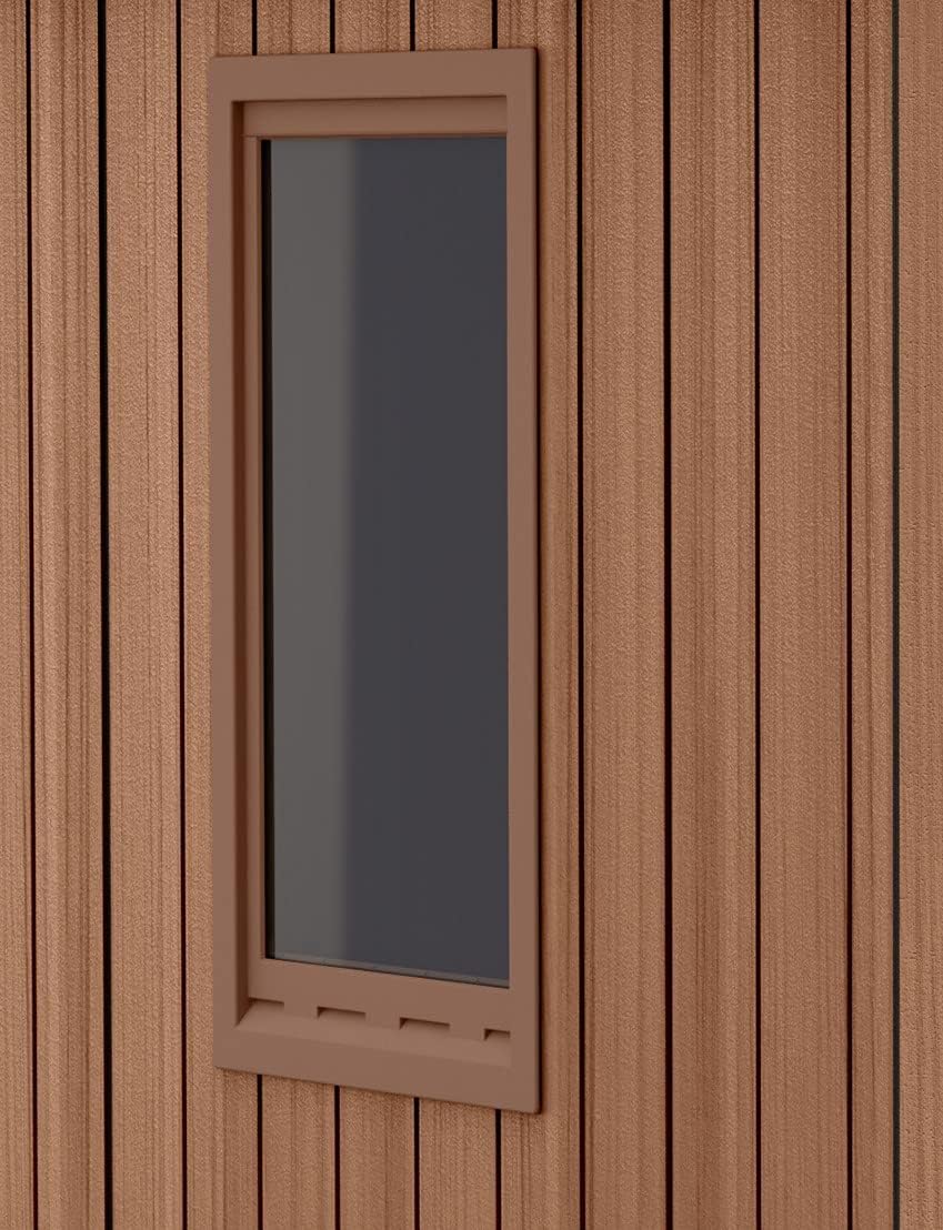 Aerovix™ | Darwin 6x4ft Double Door Garden Shed — Wood-Effect Outdoor Storage
