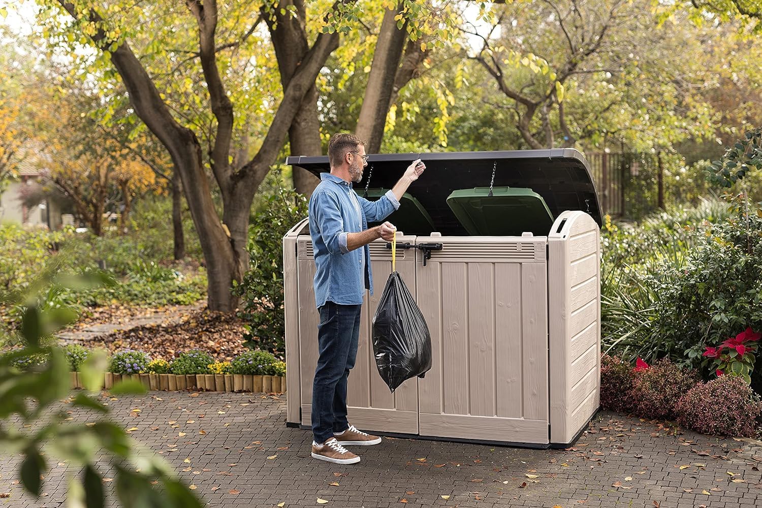 Aerovix™ | 2000L Resin Outdoor Storage Shed — Extra Large Garden Storage Box