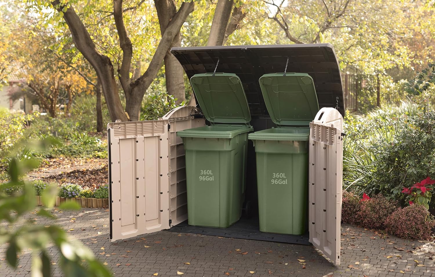 Aerovix™ | 2000L Resin Outdoor Storage Shed — Extra Large Garden Storage Box