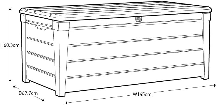 Aerovix™ | 454L Brightwood Garden Storage Box — All-Weather, Fade-Free Outdoor Storage