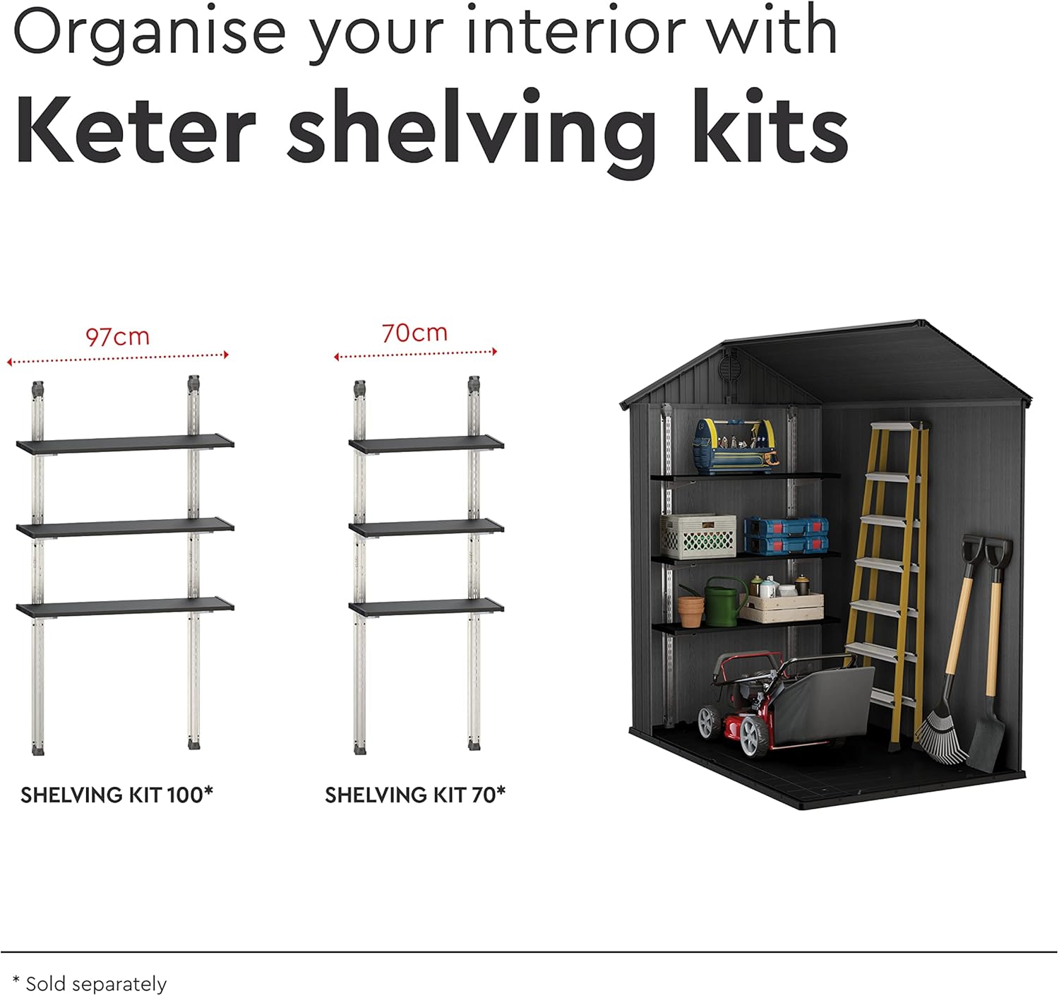 Aerovix™ | Darwin 6x4ft Double Door Garden Shed — Wood-Effect Outdoor Storage