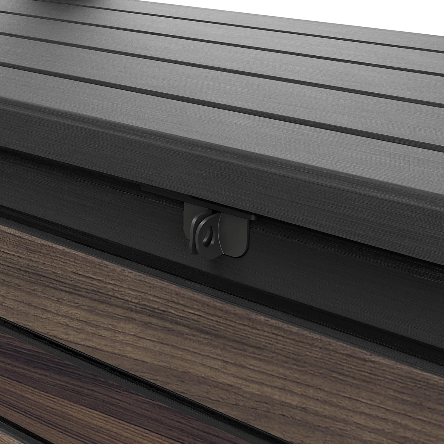 Aerovix™ | 227L Outdoor Storage Bench — Seats 2, Wood-Look Resin, All-Weather